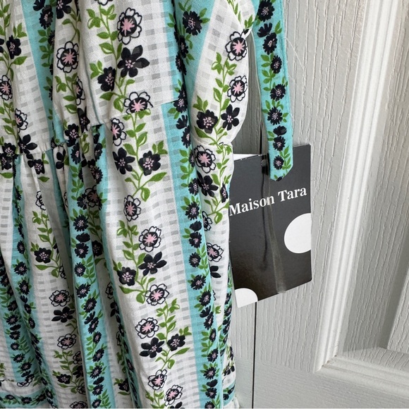 Maison Tara floral lined midi dress size 6 - Picture 5 of 10